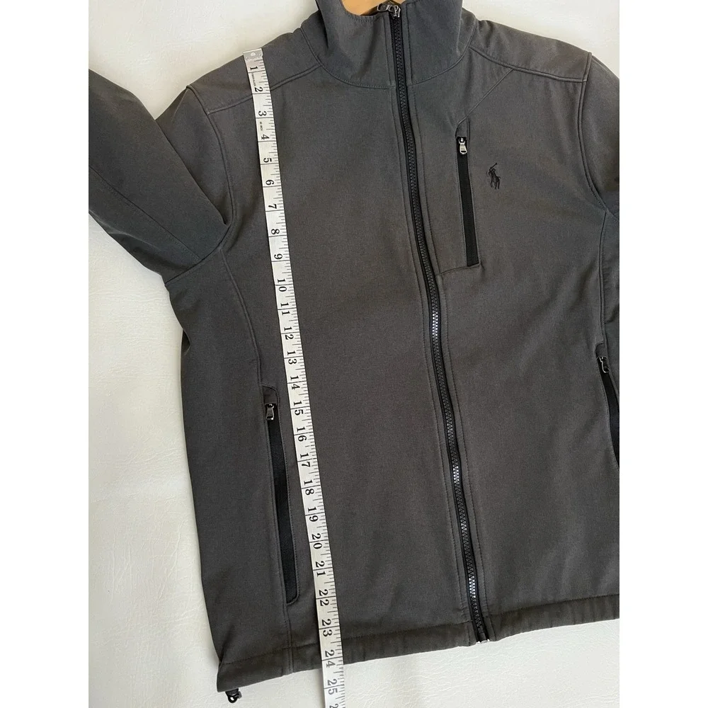Polo Ralph Lauren Performance Mens Small Softshell Jacket Fleece Lined Grey